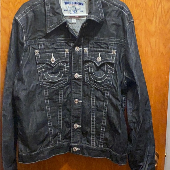 mens jean jacket true religion